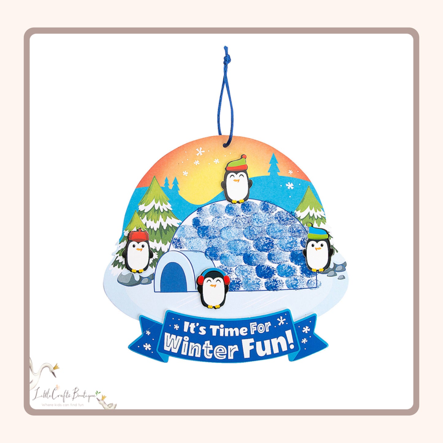 Fingerprint Penguin Sign Craft Kit