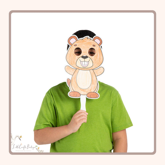 CYO GROUNDHOG MASK WITH STICK