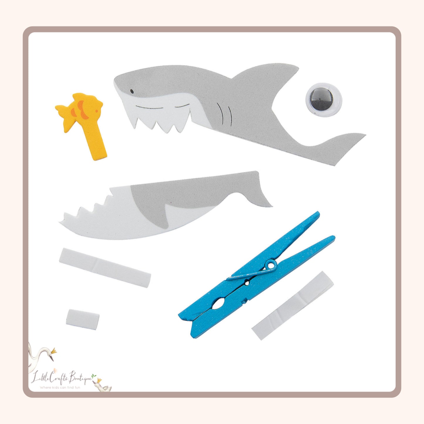 Clothespin Shark Craft Kit