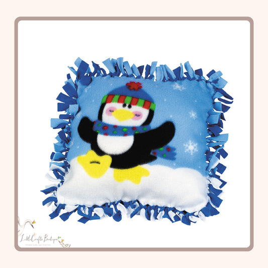 Fleece Penguin Tied Pillow Craft Kit