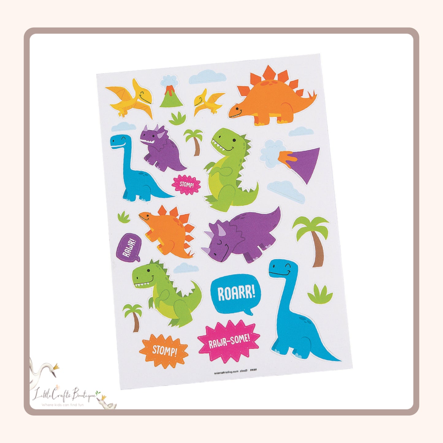 DINOSAUR STICKER SHEET