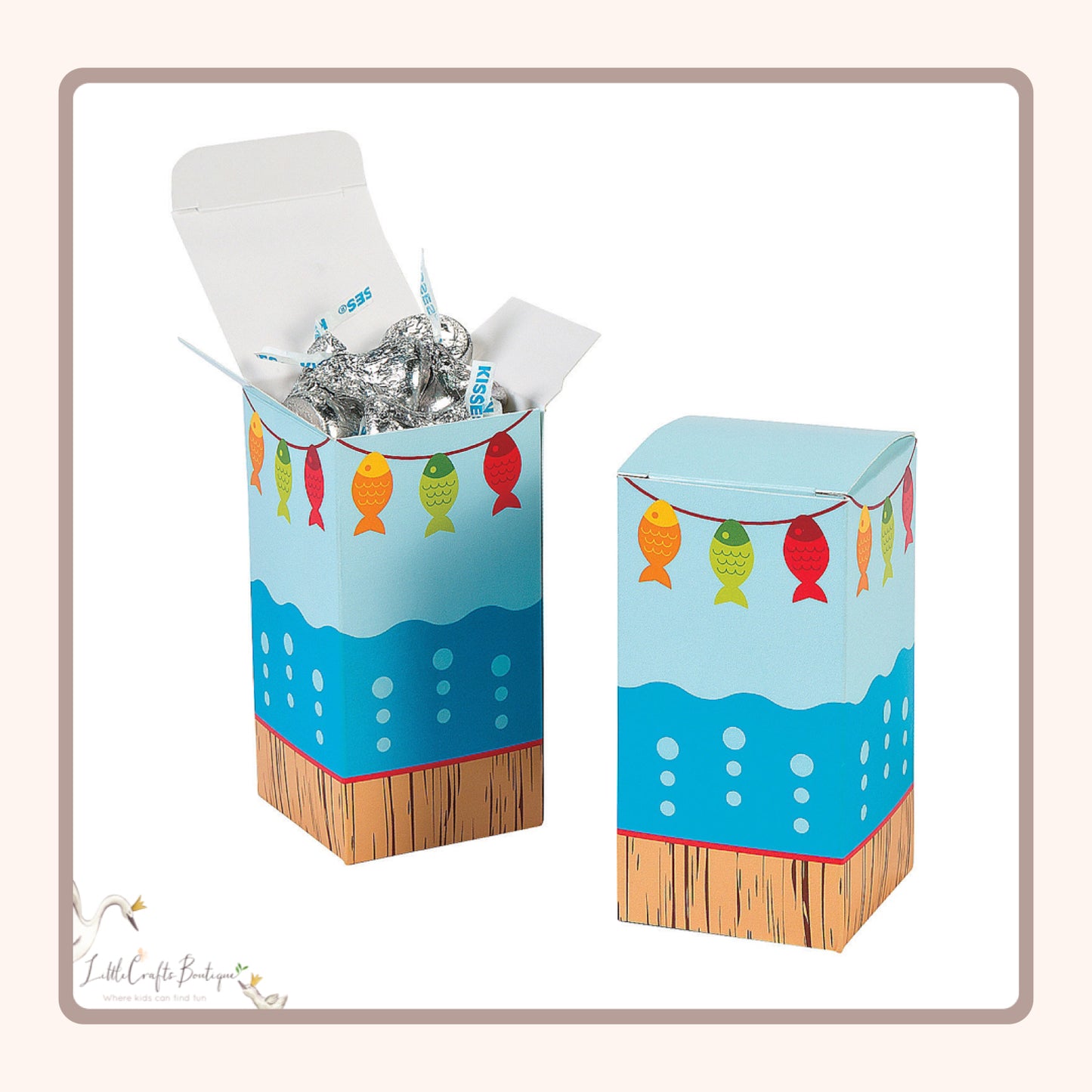 Mini Fisherman Favor Box - 9Pc