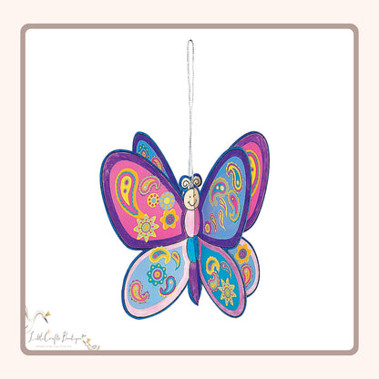 DIY 3D Butterfly Craft with Stickers