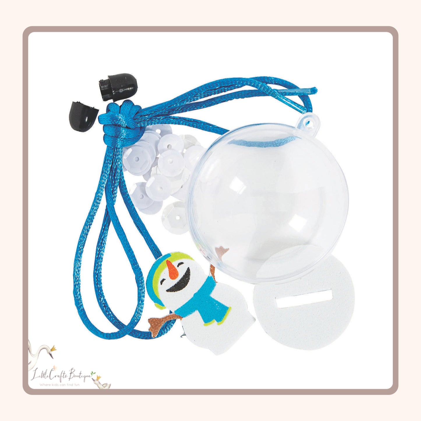 Winter Snow Globe Necklace Craft Kit