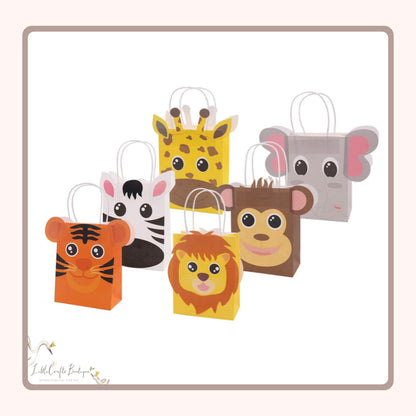 Zoo animal paper bag - 12Pc