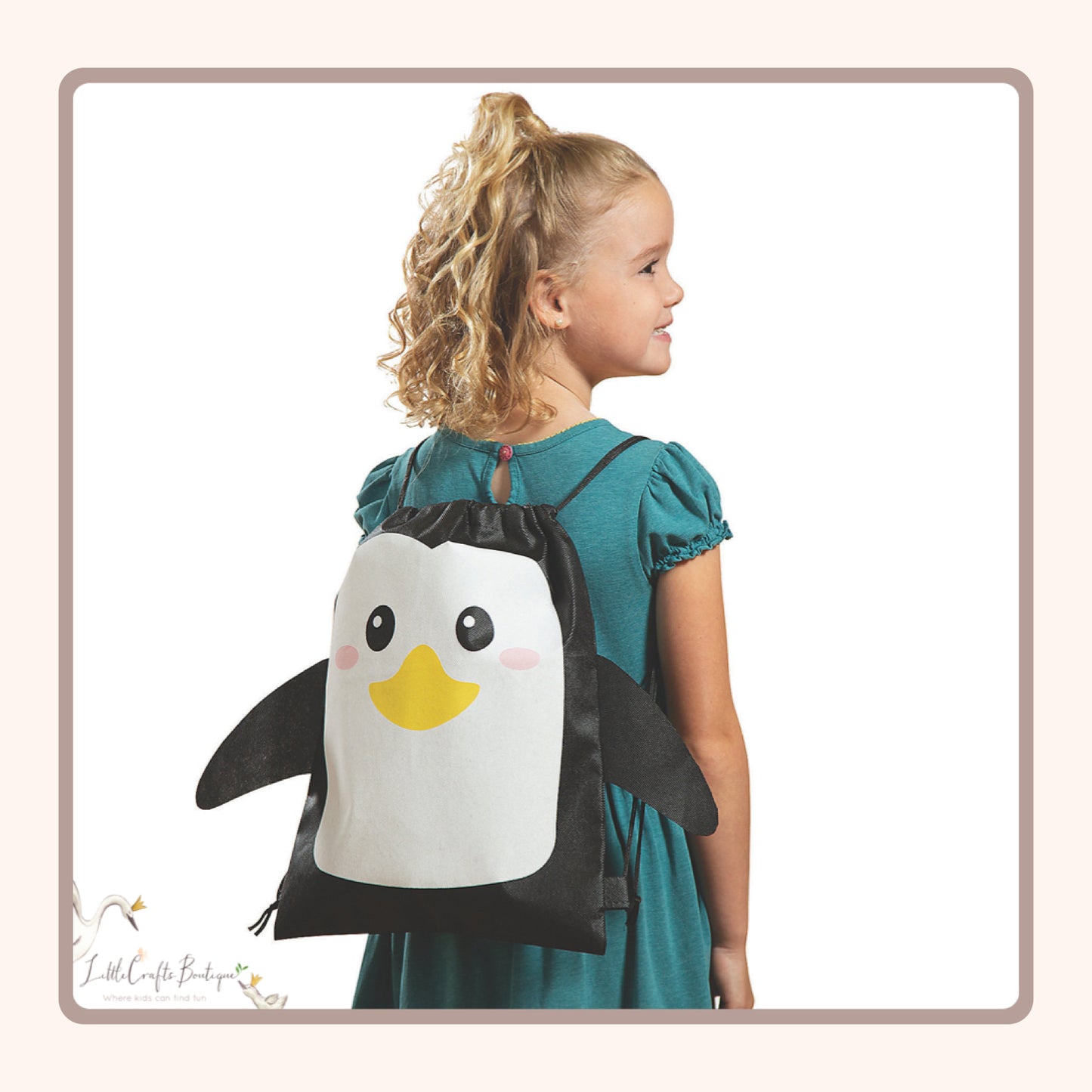 ARCTIC ANIMALS SHAPED DRAWSTRING BAG