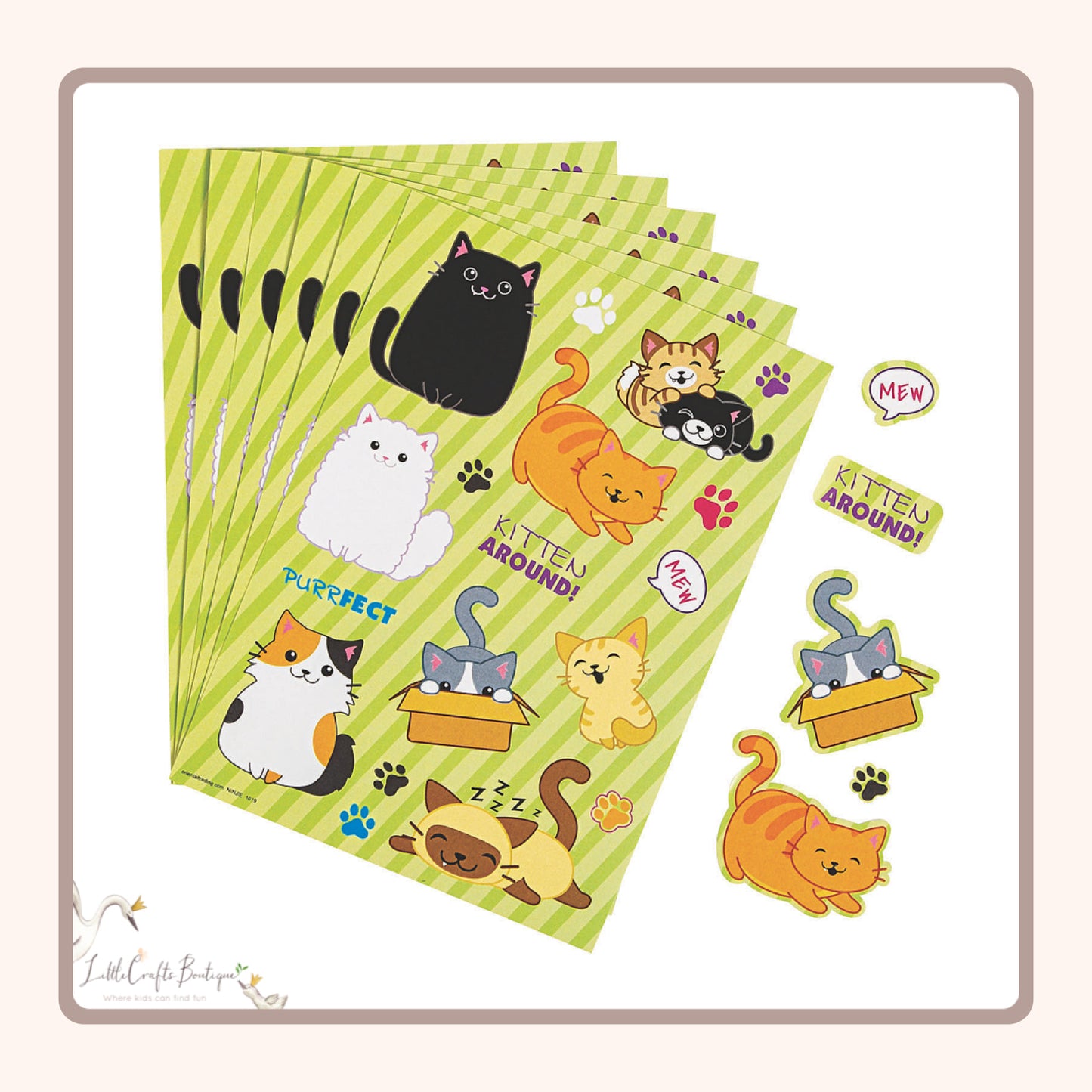 Cute Cat Sticker Sheet