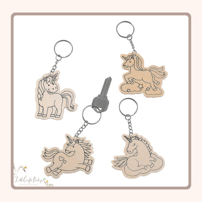 CYO WOOD UNICORN KEYCHAINS