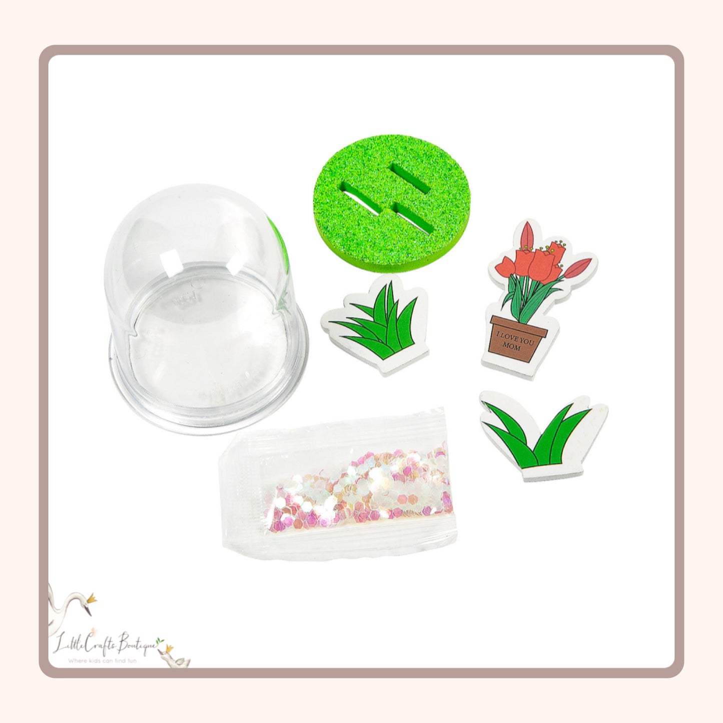 Mother’s Day Flower Glitter Snow Globe Craft Kit