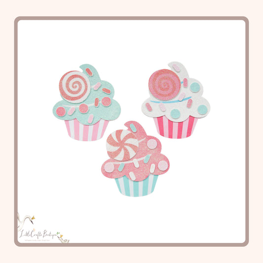 Glitter Cupcake Magnet Craft Kit