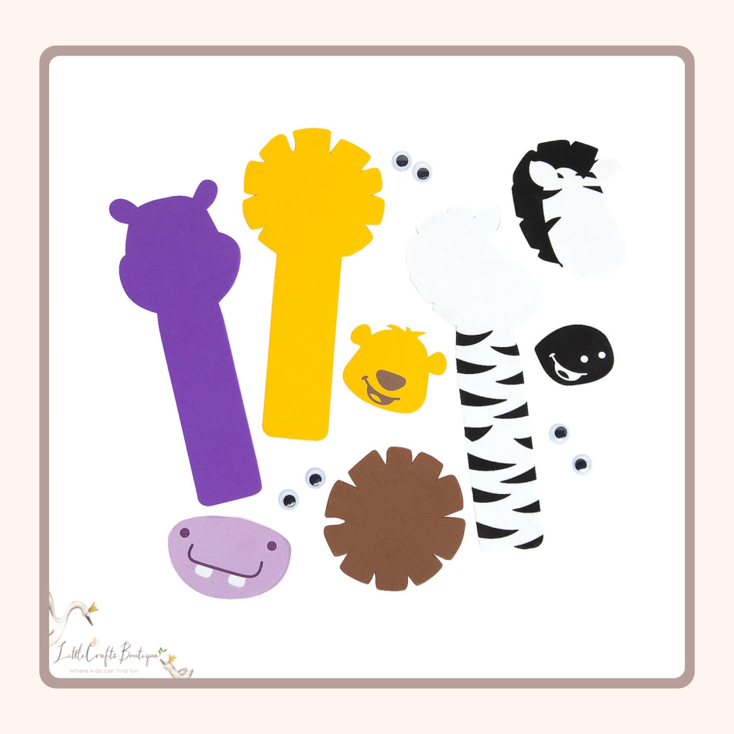 Zoo Animal Bookmark Craft Kit