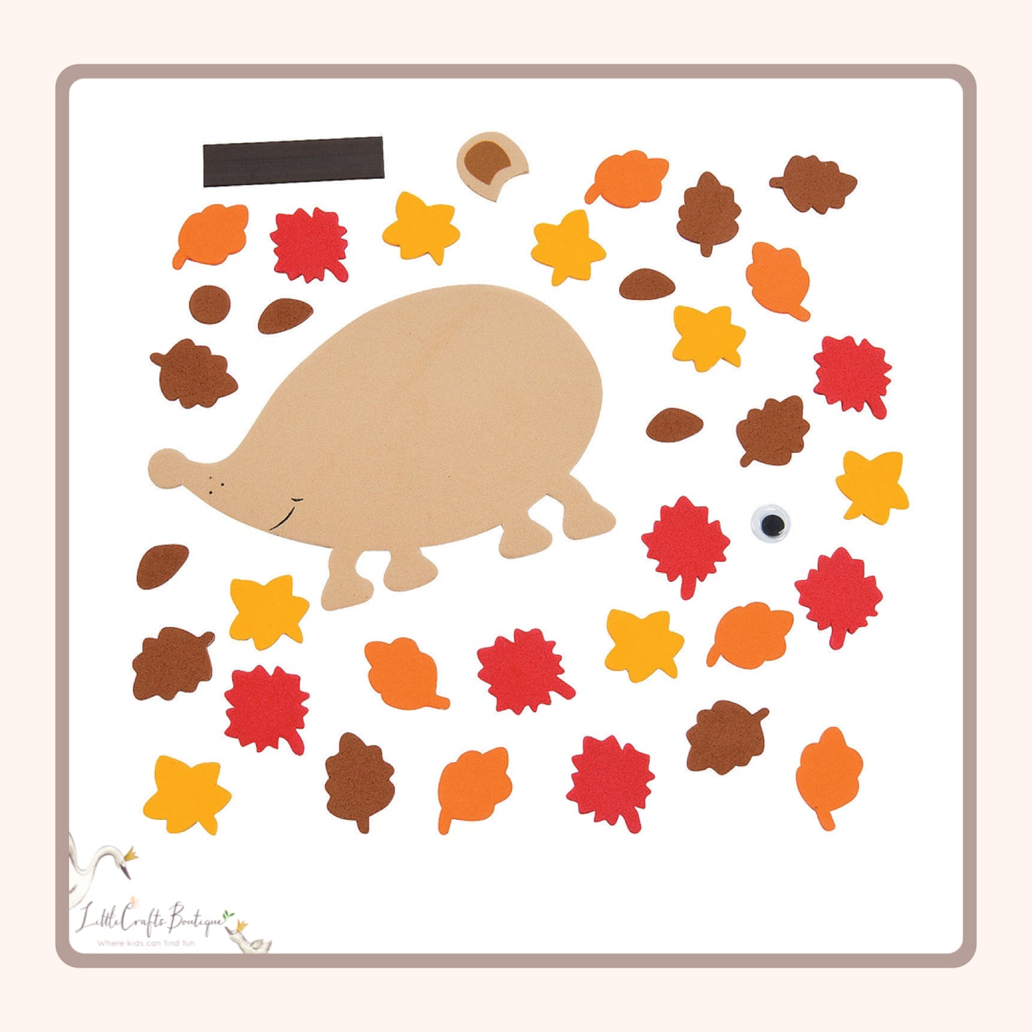 Fall Leafy Hedgehog Magnet Craft Kit