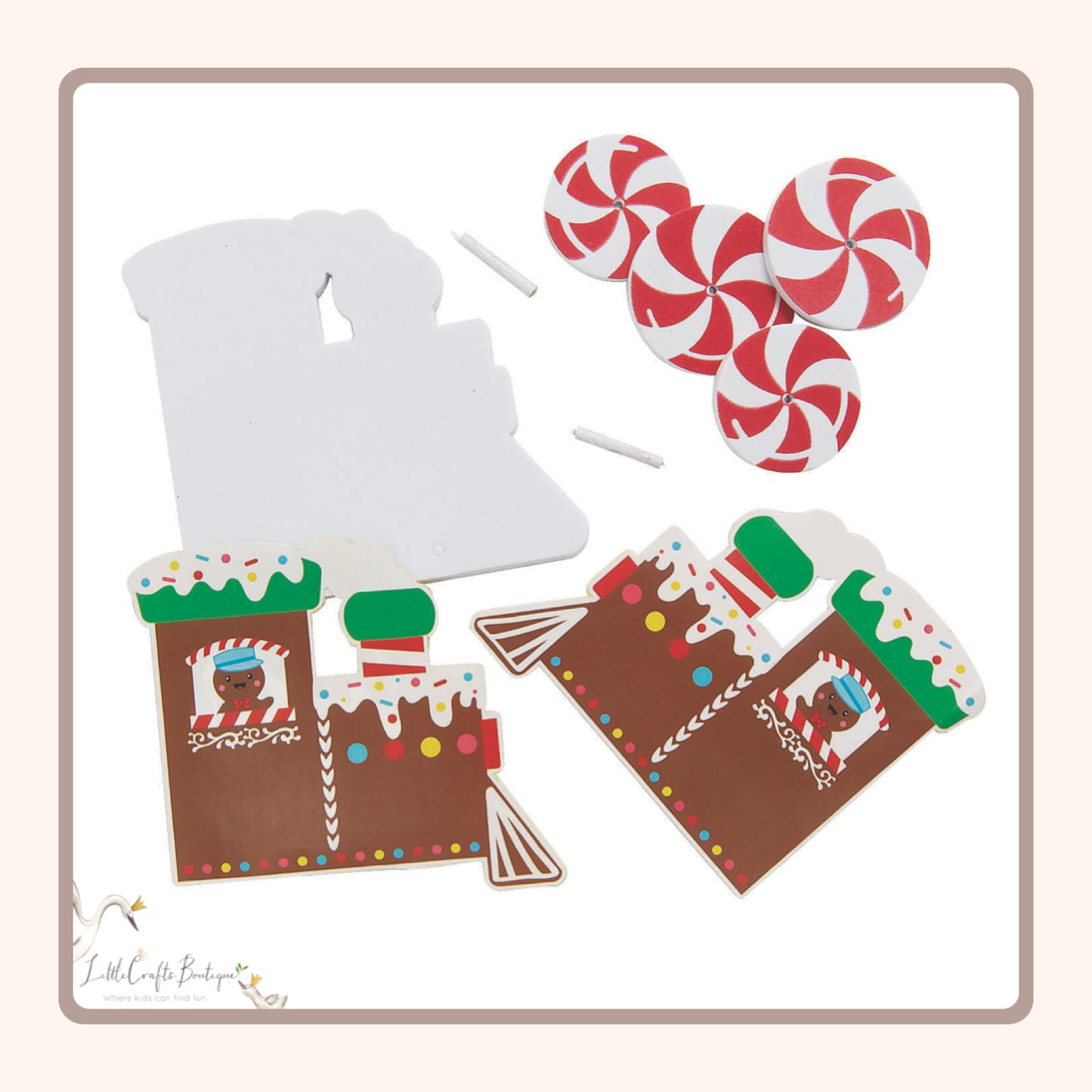 Gingerbread Moving Train Craft Kit