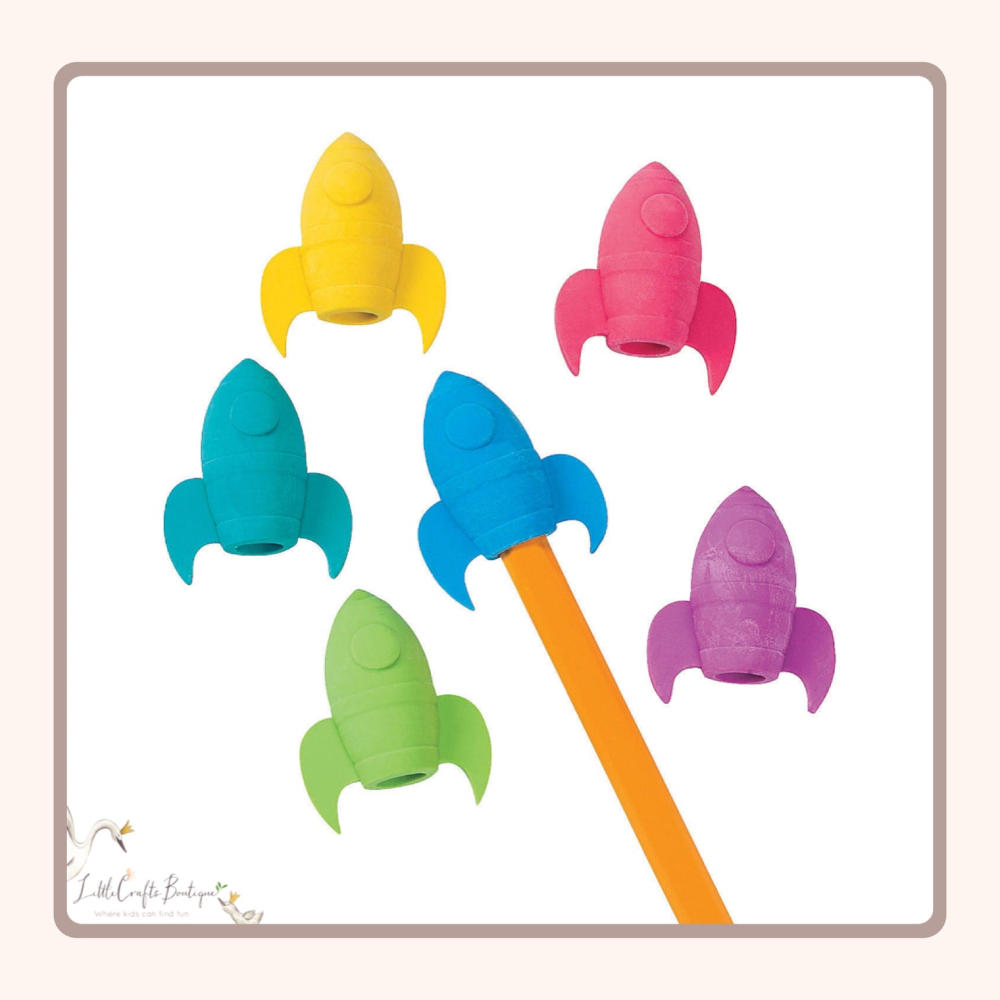 ROCKET SHIP ERASER PENCIL TOPPER