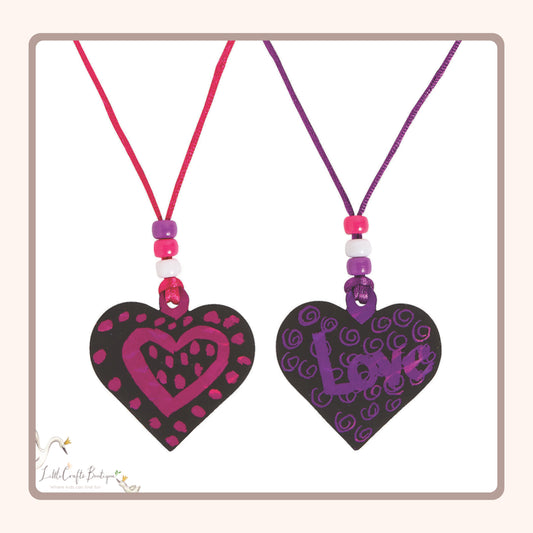 MAGIC SCRATCH HEART NECKLACE CRAFT KIT