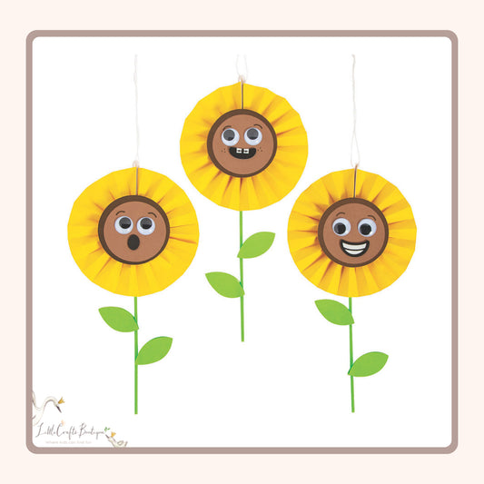 Sunflower Hanging Paper Fan Craft Kit