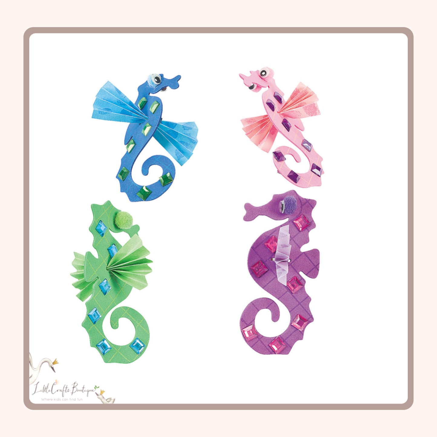 SEAHORSE FOAM CRAFT KIT - Makes 3