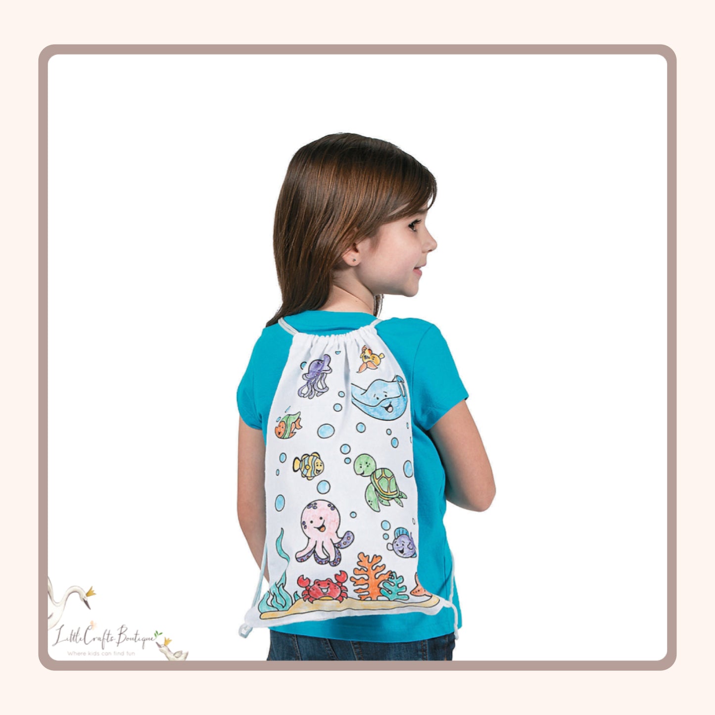 CYO Under the Sea Canvas Drawstring Bag