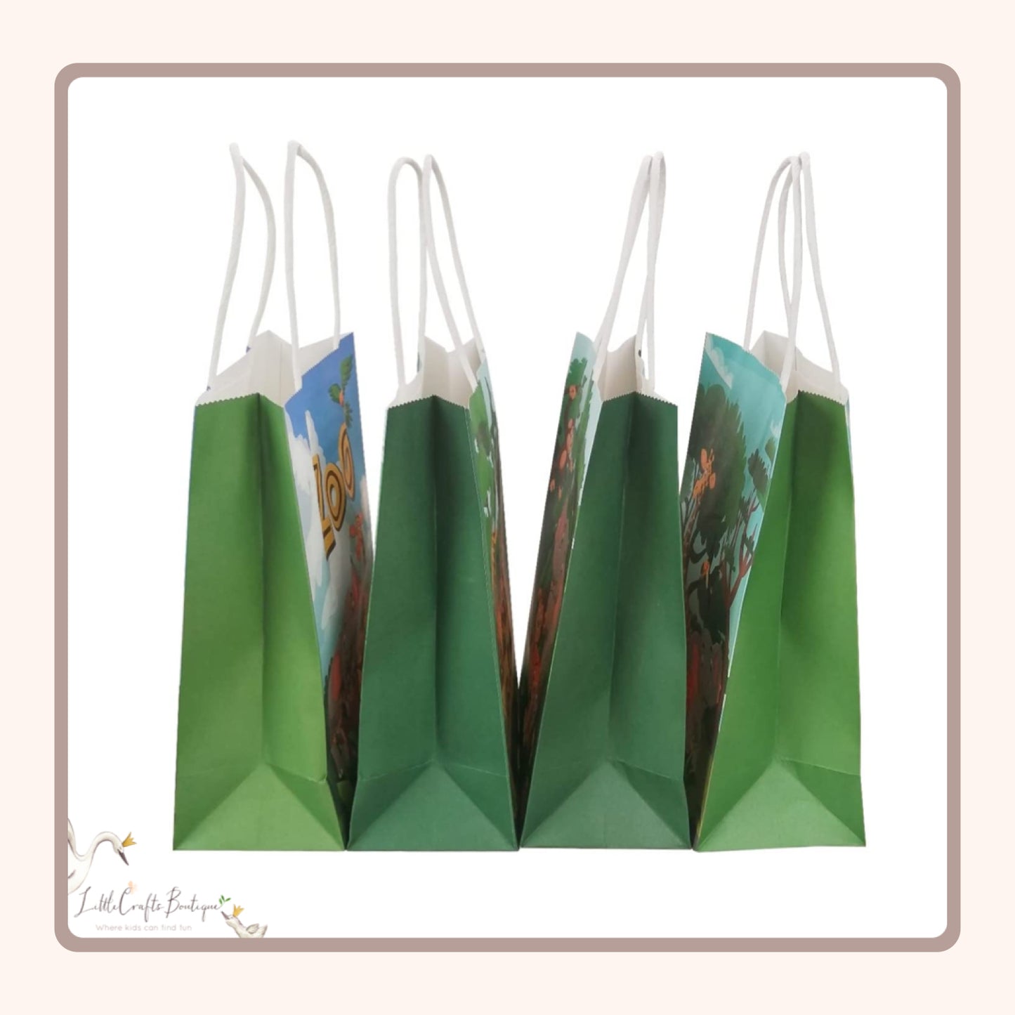 Zoo animal paper bag - 9Pc