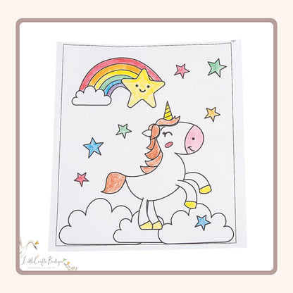 UNICORN PAINT W/ WATER SHEET - 12Pc