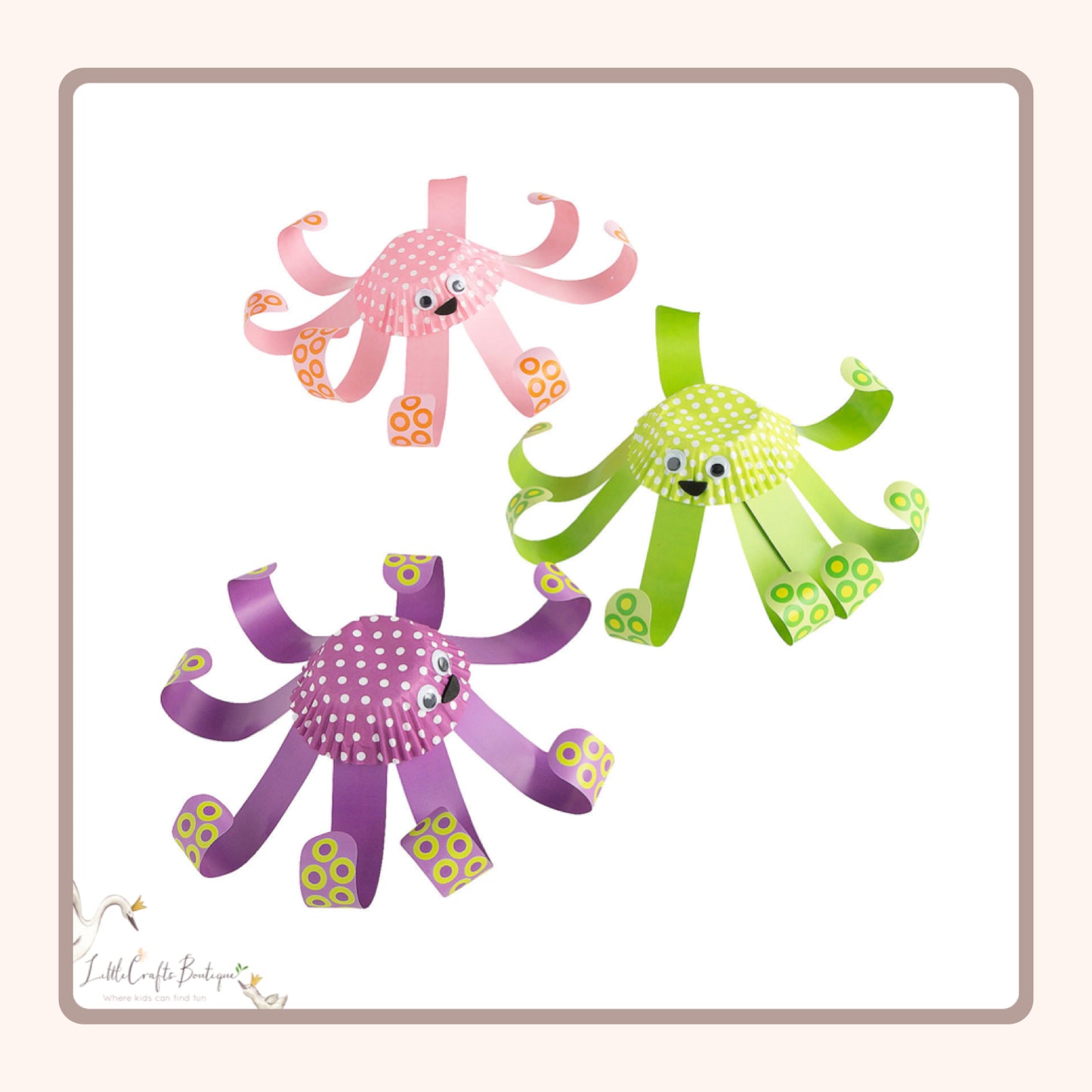 CUPCAKE LINER OCTOPUS CRAFT KIT