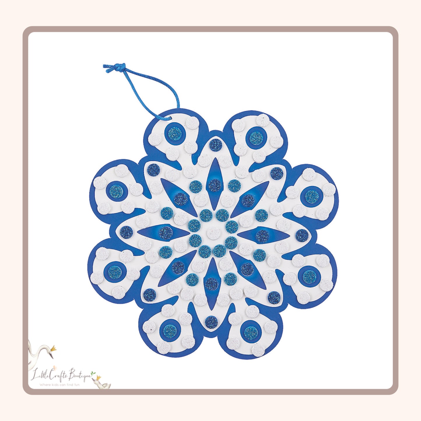 Snowflake Glitter Mosaic Craft Kit