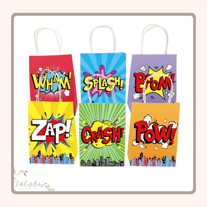 Superhero paper bag - 18Pc