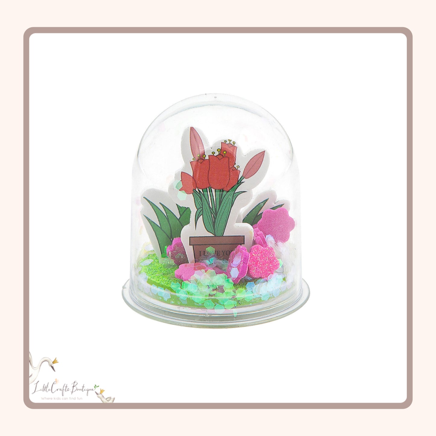 Mother’s Day Flower Glitter Snow Globe Craft Kit