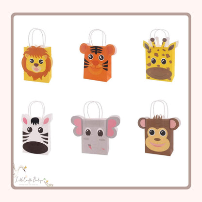 Zoo animal paper bag - 12Pc