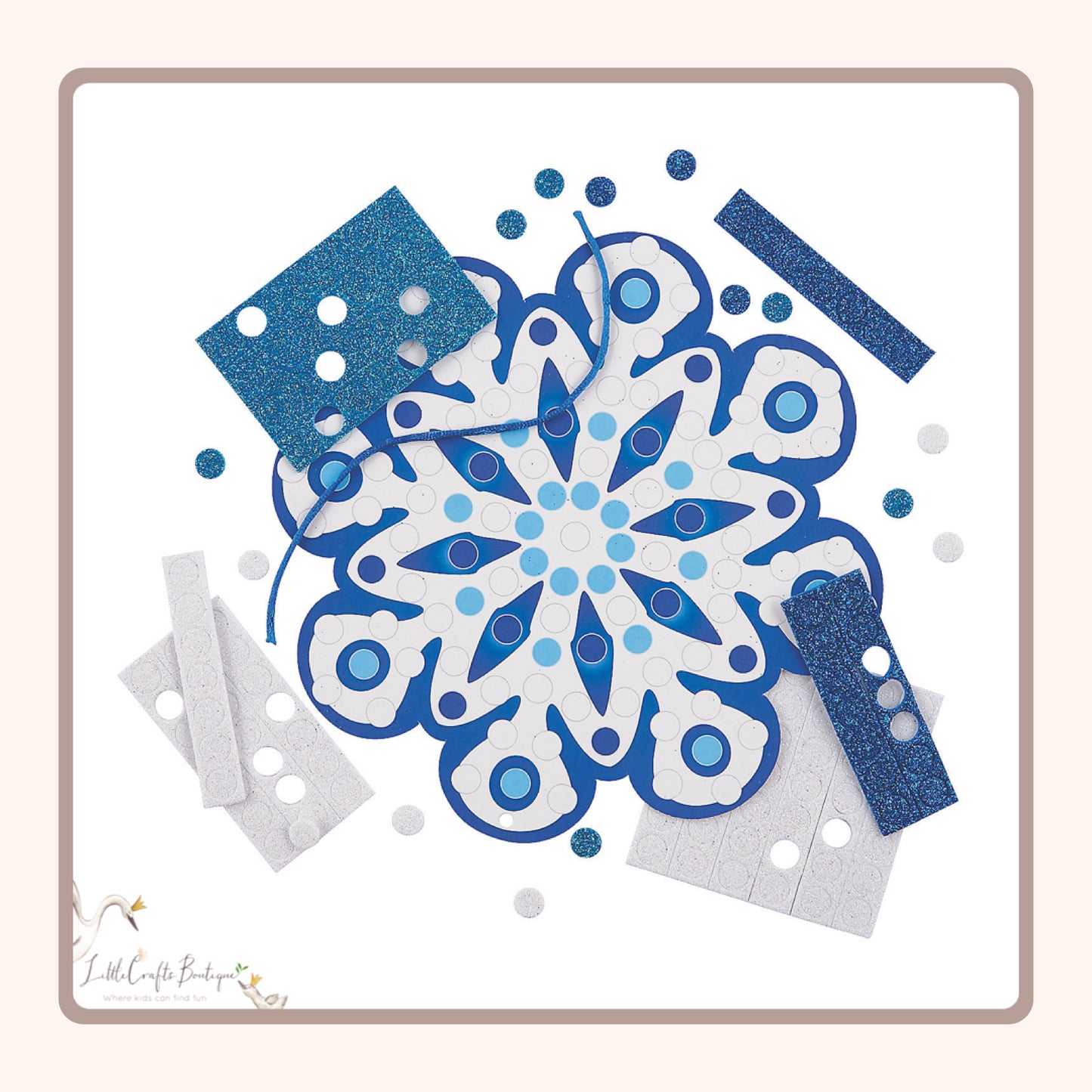 Snowflake Glitter Mosaic Craft Kit