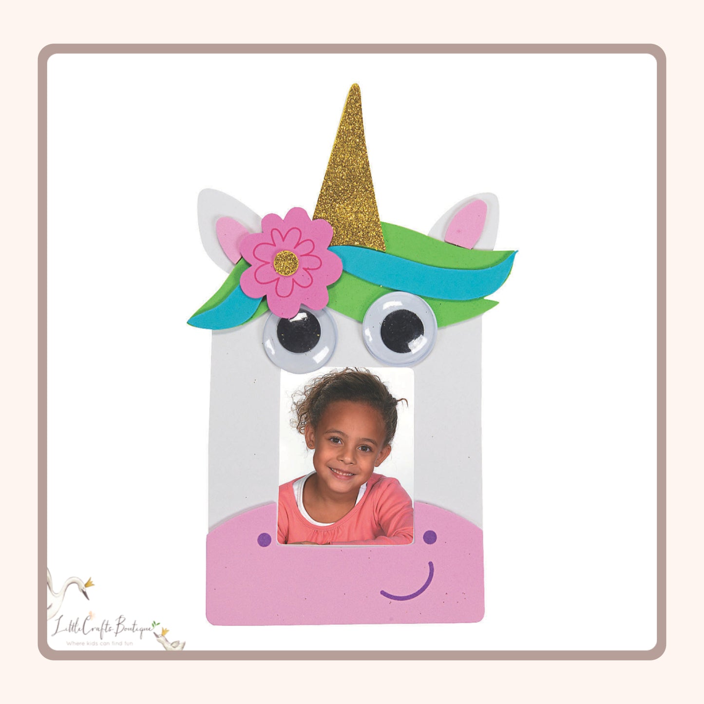 WIGGLE EYE UNICORN MAGNET FRAME CRAFT KIT