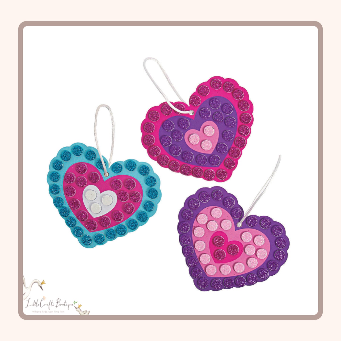 GLITTER MOSAIC HEART CRAFT KIT