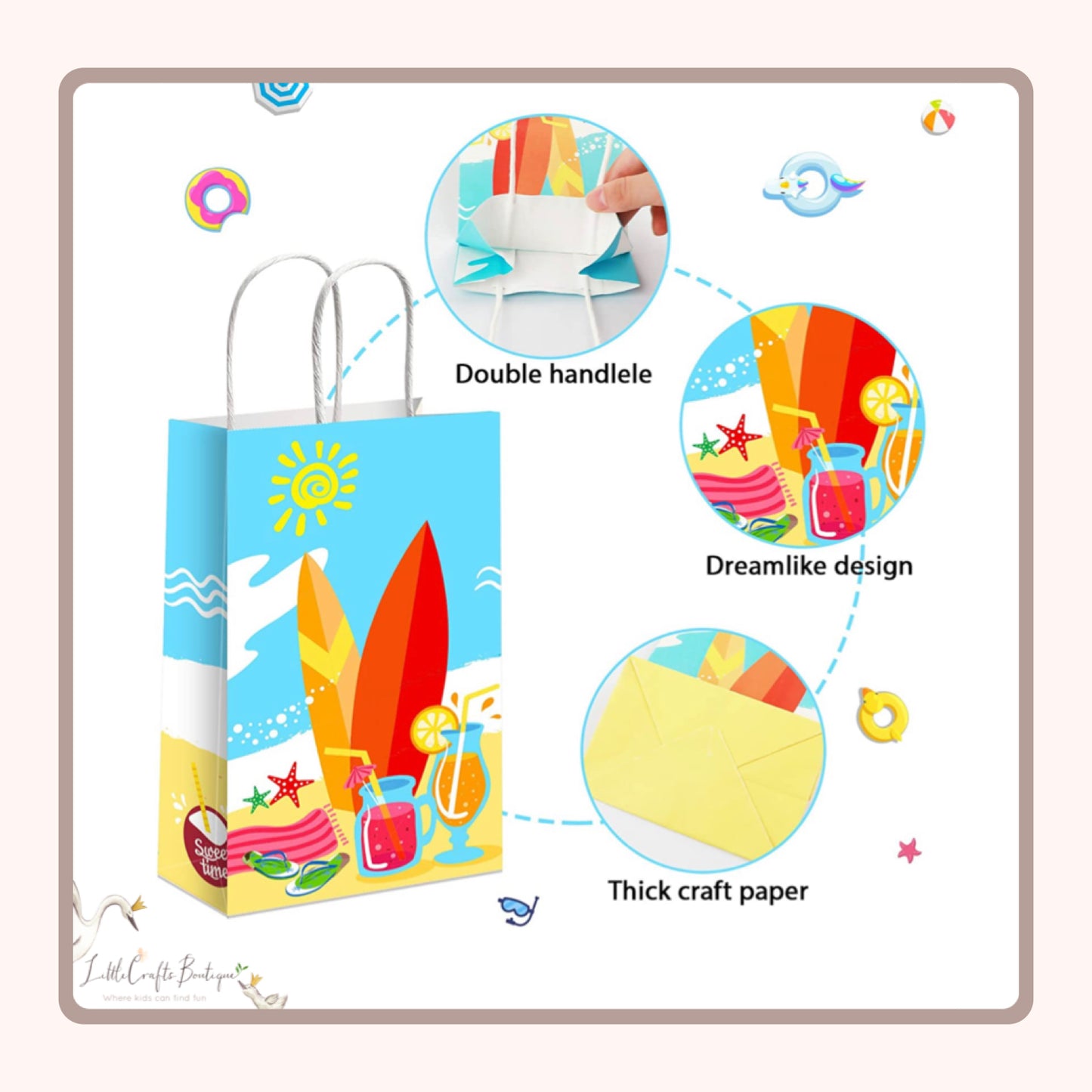 Summer paper bag - 16Pc