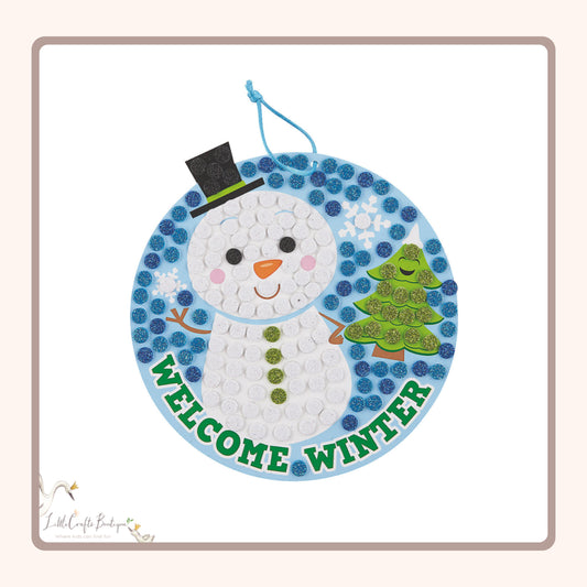 Snowman Glitter Mosaic Craft Kit