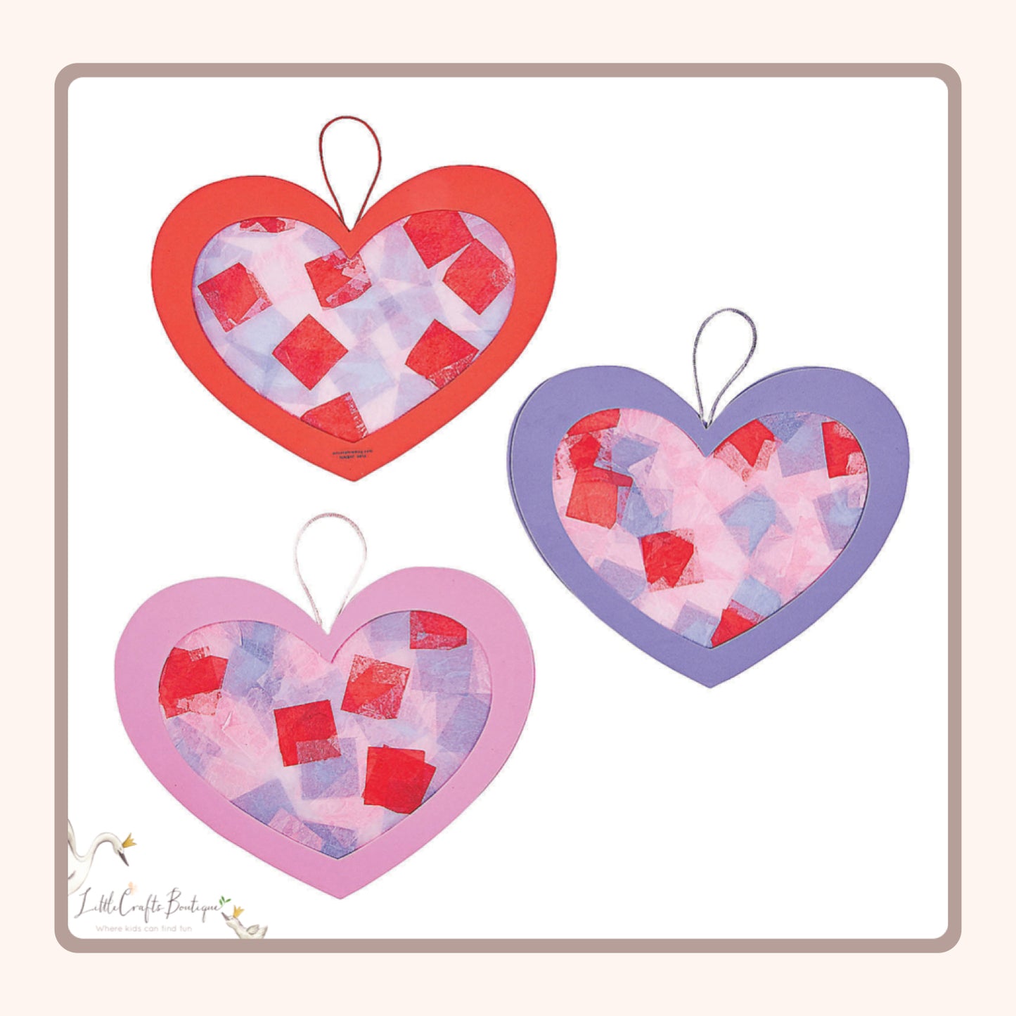 Tissue Paper Heart Craft Kit