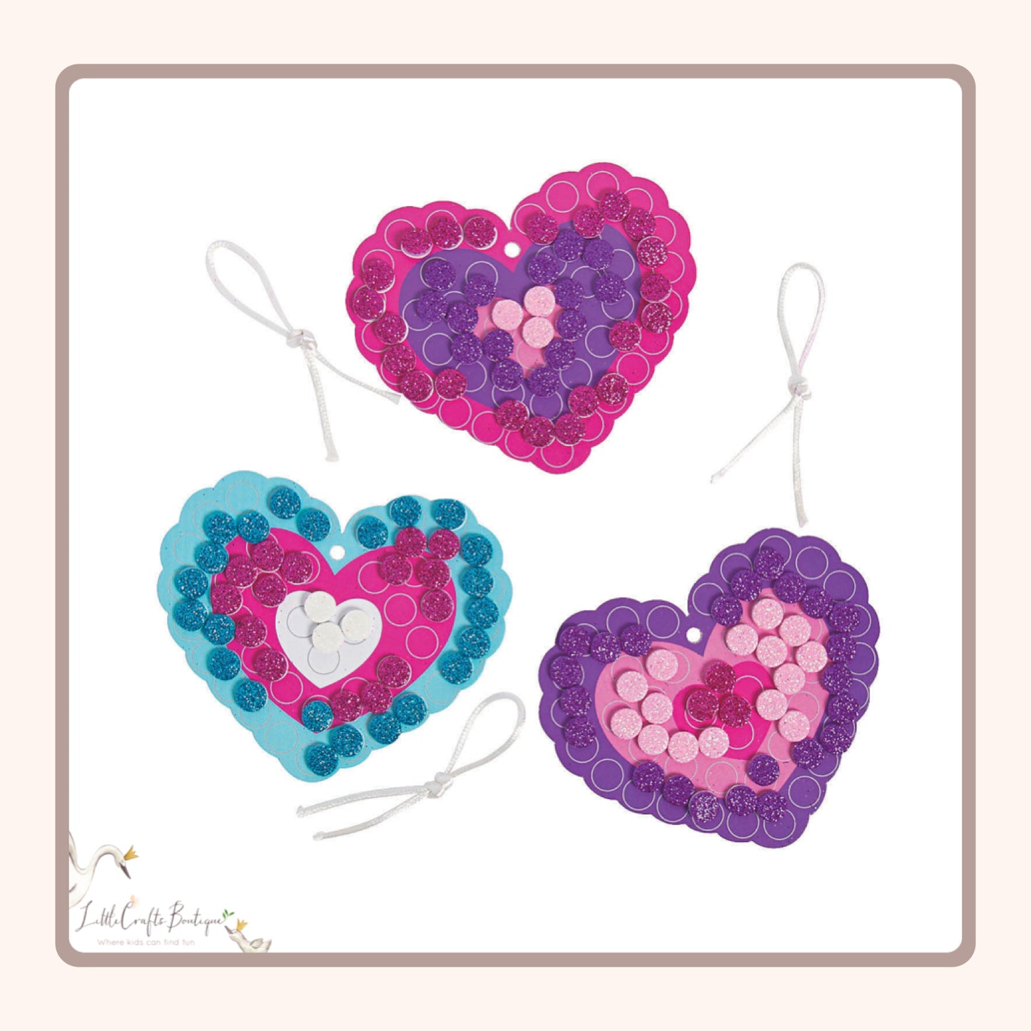 GLITTER MOSAIC HEART CRAFT KIT