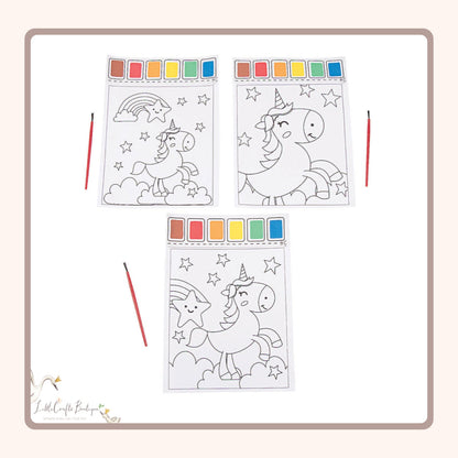 UNICORN PAINT W/ WATER SHEET - 12Pc