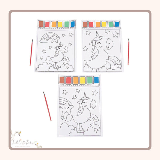 UNICORN PAINT W/ WATER SHEET - 12Pc