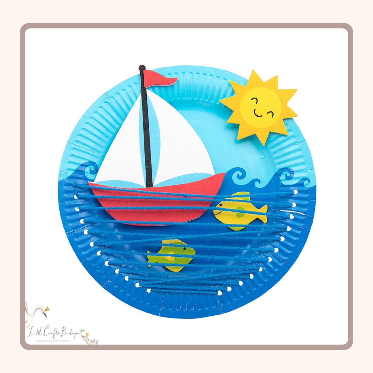 SAIL BOAT PLATE CRAFT KIT