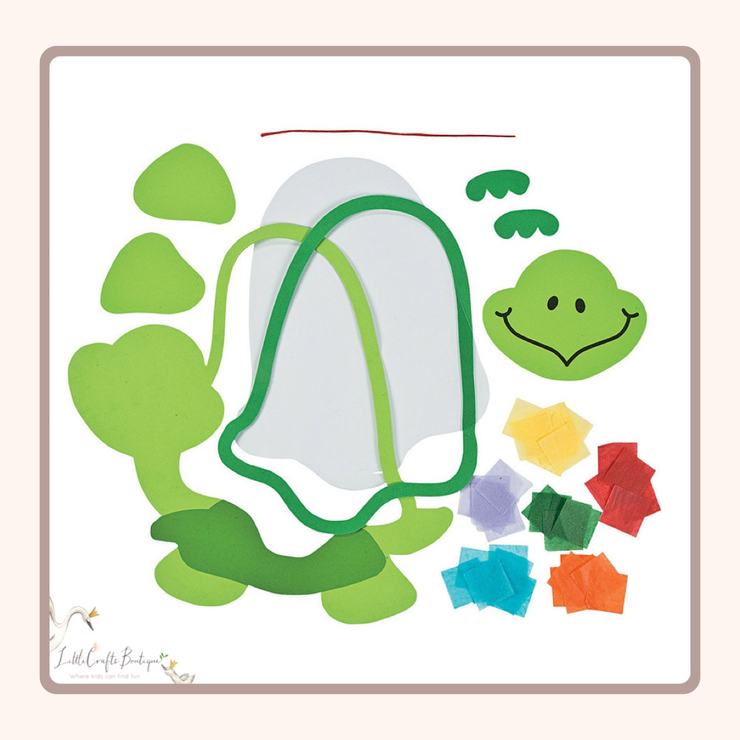 COLORFUL TURTLE TISSUE ACETATE CRAFT KIT