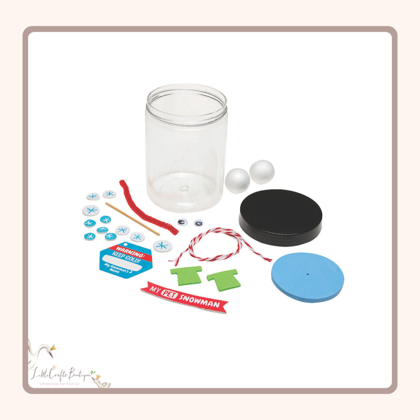 Pet Snowman in a Jar Craft Kit