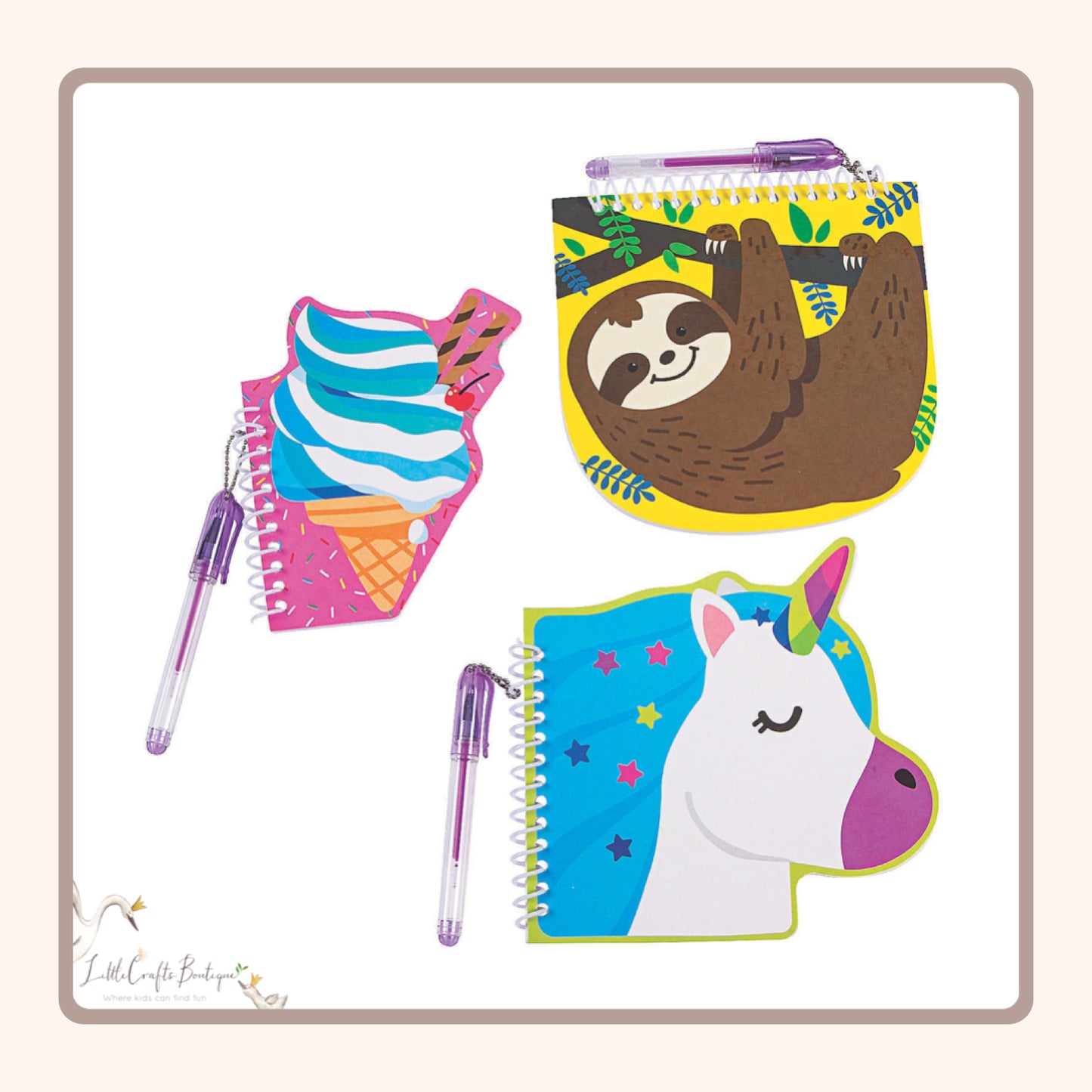 FUN DESIGNS NOTEPADS WITH PENS